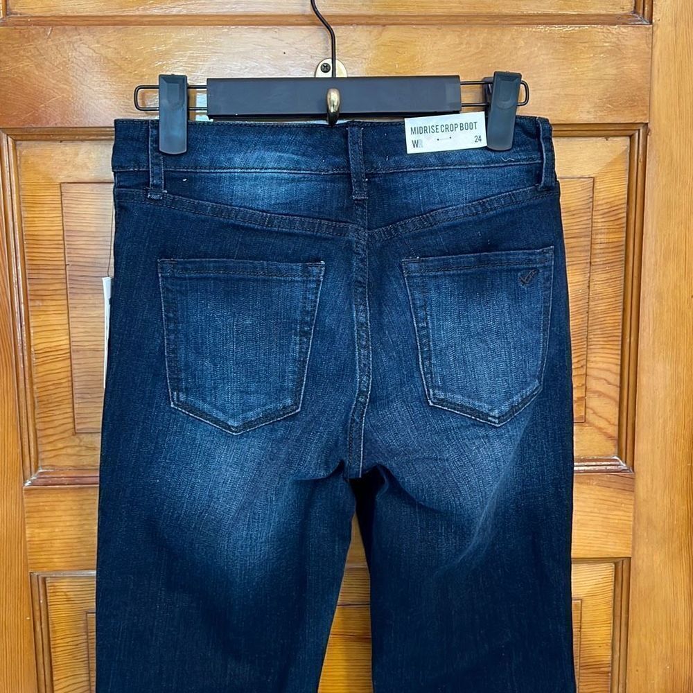 William Rast Midrise Crop Boot Cut Dark Wash Jeans Women’s 24 - Picture 5 of 9